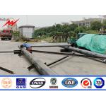 Hot Dip Galvanized Steel Pole Utility Power Electric Transmission Poles With Accessories