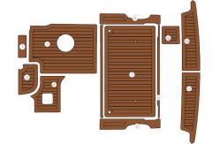 China Synthetic EVA Foam Faux Teak Sheet For Yacht Deck supplier