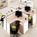 Open L Shape Call Center 4 Person Office Cubicle Size 1200*600*1200 Mm for sale