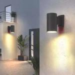 Outdoor Solar Wall Light 4 SMD LEDs Warm / Cold White 20 Lumens for sale