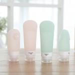 89ML Silicone Travel Bottles Set with Suction Cup , Shampoo Lotion Conditioner for sale