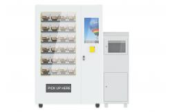 China Smart Cake Yogurt Salad Vending Machine With Wooden Outlook / Elevator System supplier