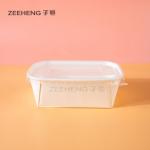 Ziheng High Quality Rectangle Disposable Bowls Paper Food Container With Lids for sale
