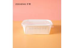China Ziheng High Quality Rectangle Disposable Bowls Paper Food Container With Lids supplier