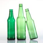 Empty Amber Green Alcohol Glass Beer Bottles with Crown Caps