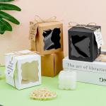 High End Windowed Kraft Gift Boxes For Candles Aromatherapy Empty Gift Simply Packaging for sale