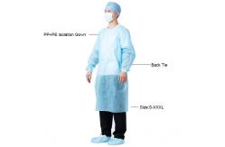 China PP PE EN13795 Medical Isolation Gown AAMI PB70 Level 20gsm-65gsm supplier