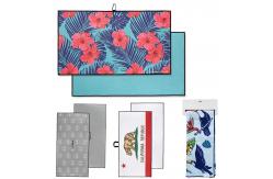 China Custom Print Simple New Design Magnetic Personalized Large Microfiber Golf Towel supplier