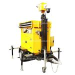 Yellow Color Portable Solar Panel Trailer Mounted CCTV Mobile Surveillance Trailer For Chemical Industrial Parks Monitoring for sale