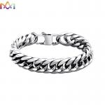 Mens ID 64MM 67MM Engraved Wide Curb Chain Bracelet for sale