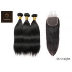 10inch 8A Straight Hair Bundles With Closure for sale