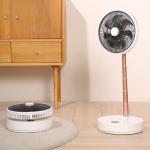 LCD Screen Rechargeable Standing Fan 10000mAh Motor Whisper Electric Folding Fan for sale
