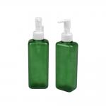 China 150ml 185ml PETG Cosmetic Bottle Square Shape Body Lotion Pump Bottle 24/410 for sale