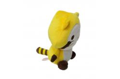 China 25cm Embroidery Custom Animal Plush Toys Yellow Civet Cat Stuffed Animal supplier
