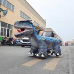 Amusement Park Electric Dinosaur Scooter Animatronic Dinosaur Ride for Kids for sale