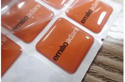 China Custom Epoxy Resin Clear Crystal Dome Sticker / 3D Printing Epoxy Resin Label supplier