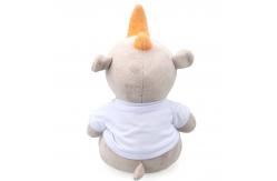 China 25cm Lifelike Polypropylene Cotton Filling Rhino Plush Toy For Baby supplier