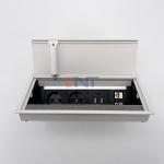 Good Quality Brush Desktop Socket Aluminum Alloy Tilting Module 2 Outlet USB Charger for sale