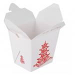 Disposable Rectangle Takeout Hard Paper Box Tray Kraft Food Noodle Box