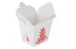 China Disposable Rectangle Takeout Hard Paper Box Tray Kraft Food Noodle Box supplier