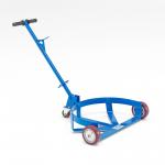 Blue 500KGS Low Profile Drum Trolley Material Handling Equipment Fabrication