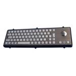 Blank transparent keys panel mount keyboard with mechnical optical laser trackball for sale