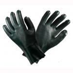 Black PVC Work Gloves Cold Protection With Good Mechanical Resistance for sale