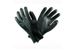 China Black PVC Work Gloves Cold Protection With Good Mechanical Resistance supplier