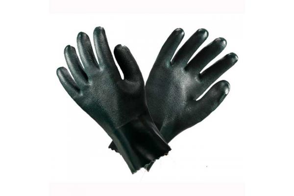 Black PVC Work Gloves Cold Protection With Good Mechanical Resistance