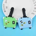 Large Silicone Name Luggage ID Tags Cute Cartoon Pig Bear For Travel for sale