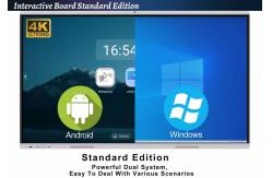 China 86inch 4K HD Smart Electronic Interactive Whiteboard finger touch supplier