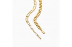 China 18K Gold Plated Double Chain Necklace for Girls' Fashion Accessory Collection supplier