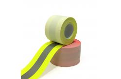 China Clothes Vests Dyed Bright Reflective Fabric Suppliers Grey Green Reflective Fabric Tape supplier