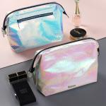Multi Purpose Iridescent PU Makeup Bag With Zipper for sale