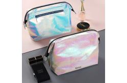 China Multi Purpose Iridescent PU Makeup Bag With Zipper supplier