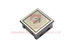 China Stainless Steel Elevator Call Button Transparent Plastic Characters supplier