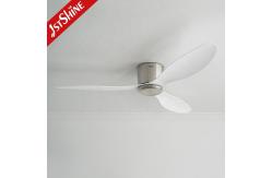 China Low Profile Flush Mount Fancy Plastic Blades Commercial App-Controlled LED Ceiling Fan supplier