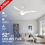 Modern Design Style Energy-Saving Remote Control LED Ceiling Fan with Metal Lamp Body for sale