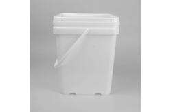 China 18 Litre Plastic Square Buckets Food Grade Plastic Pail With Lid And Handle supplier