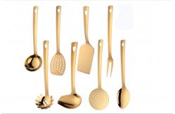 China Gold Kitchen Tool Set Stainless Steel Eco Friendly Rustfree LFGB Approved supplier