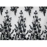 Polyester 3D Flower Lace Fabric For Wedding Dresses , Embroidered Bridal Lace Fabric for sale