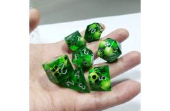 China Green Crystal Skull Resin Boarding Dice Set Dragon and Dungeon supplier