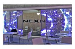 China Hanging LED screens transparent LED display 1000*500MM adjustable brightness supplier