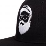 6 Panel Embroidery Snapback Cap Wool Acrylic Fabric Custom Flat Brim Hat
