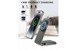 China Magnetic Personalized Electronic Gifts 3 In 1 Magsafe Desk Charger 15W Wireless supplier