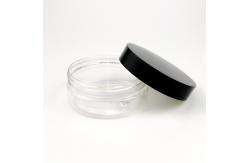 China Black Screw Cap Plastic Cream Jars Screen Printing supplier