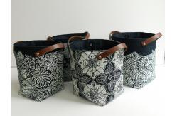 China Artistic Laundry Basket Leather Pu Materials Handwork supplier
