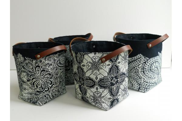 Artistic Laundry Basket Leather Pu Materials Handwork