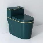 Ceramic One Piece Siphonic Flush Toilet Colorful Water Saving Tank for sale