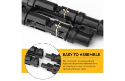 China Waterproof Y Solar PV Connectors Practical FMM+MFF 2 Pairs Lightweight supplier